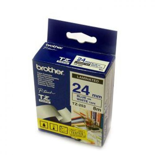 BROTHER Fita laminada azul/ preto 24mm , Brother , BROTZE551 , 4977766686532